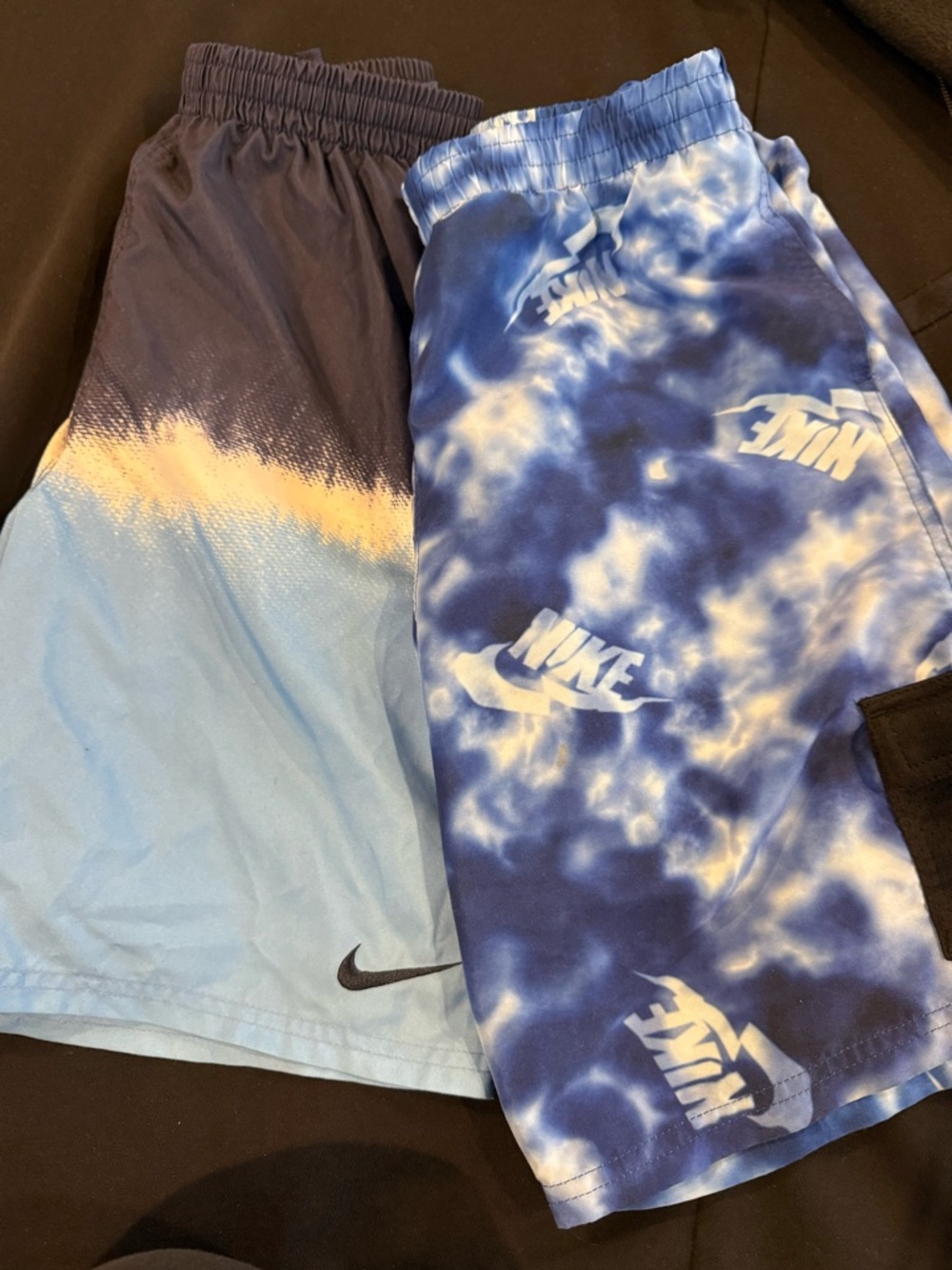 Nike Blue Tie-Dye & Light Blue Gradient Swim trunks
